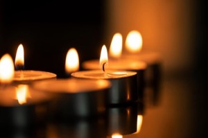 A group of lit candles