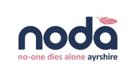 The logo for No One Dies Alone Ayrshire, which is navy blue and pink on a white background.